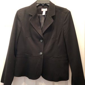 CHARTER CLUB Petite, Size 10P Black Blazer, Lined